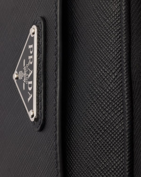 Schultertasche aus Saffiano-Leder - Schwarz Schultertasche aus Saffiano-Leder - Schwarz