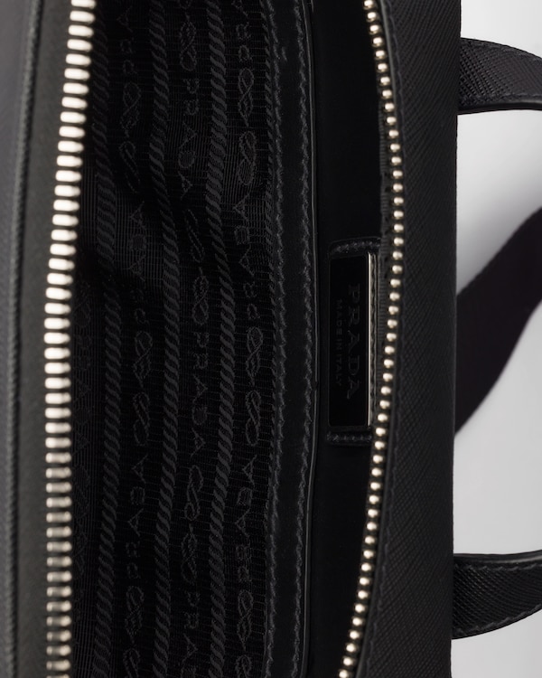 Schultertasche aus Saffiano-Leder - Schwarz Schultertasche aus Saffiano-Leder - Schwarz