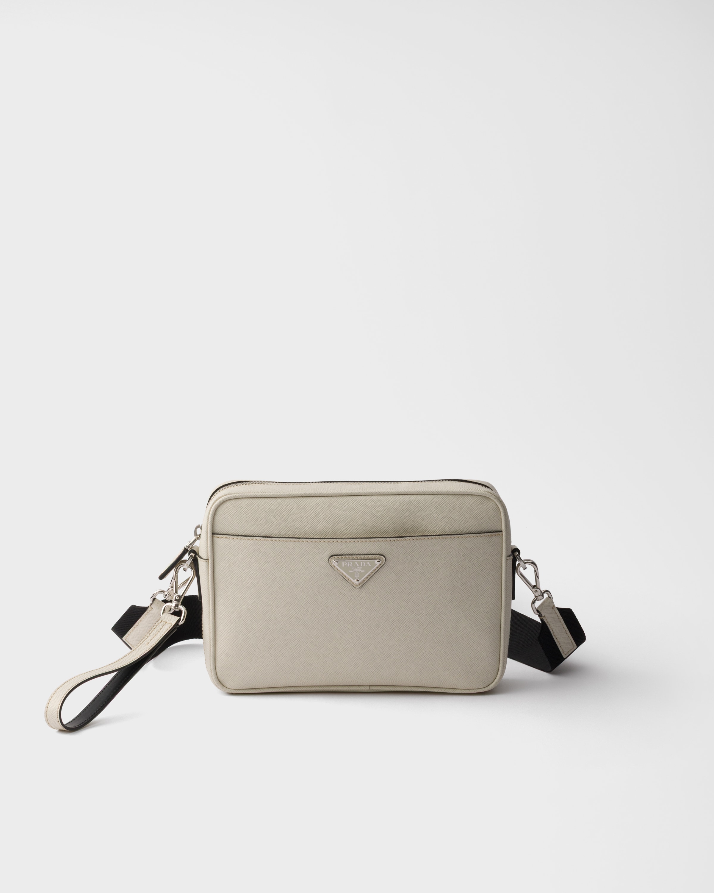 Chalk White N Saffiano leather shoulder bag | PRADA - United States