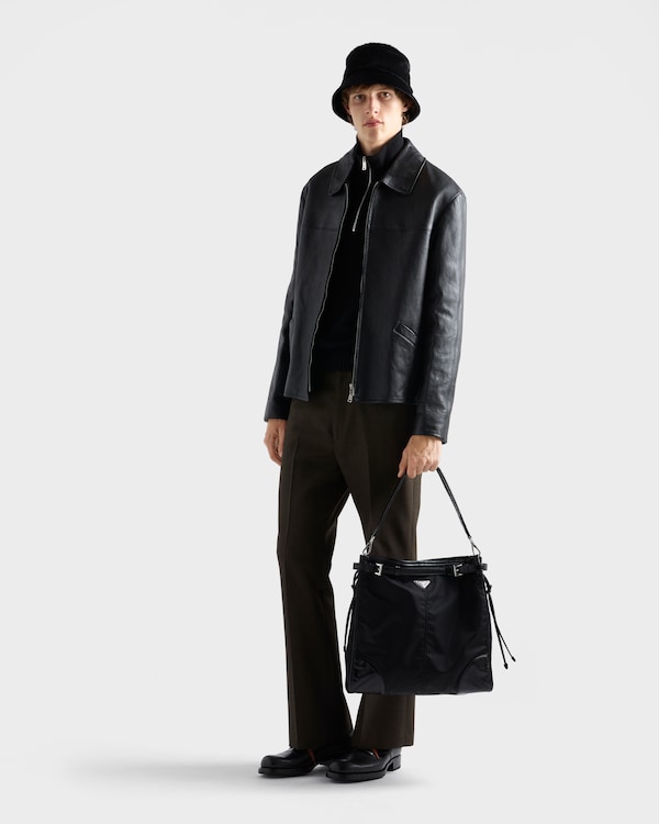 Prada Bonnie Re-Nylon and leather shoulder bag - Black Prada Bonnie Re-Nylon and leather shoulder bag - Black