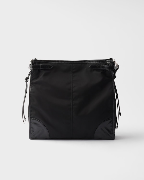 Prada Bonnie Re-Nylon and leather shoulder bag - Black Prada Bonnie Re-Nylon and leather shoulder bag - Black