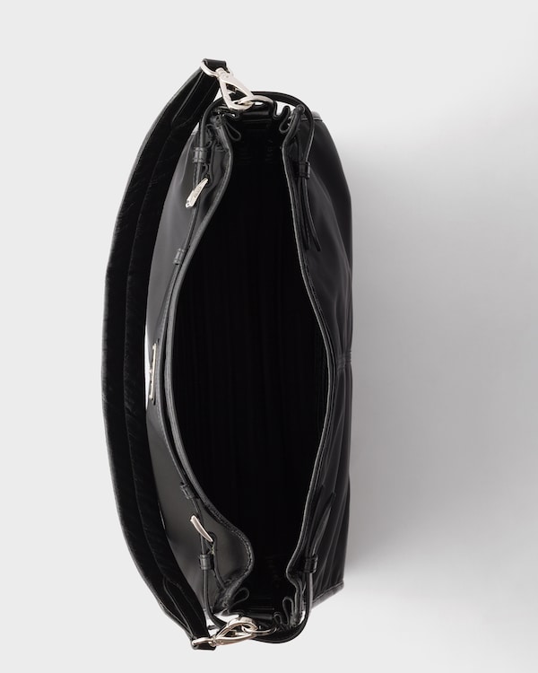 Prada Bonnie Re-Nylon and leather shoulder bag - Black Prada Bonnie Re-Nylon and leather shoulder bag - Black