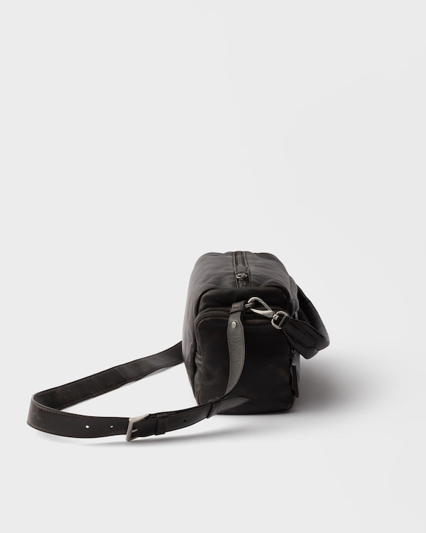 Schultertasche aus Nappa-Leder in Used-Optik - Dunkelbraun Schultertasche aus Nappa-Leder in Used-Optik - Dunkelbraun