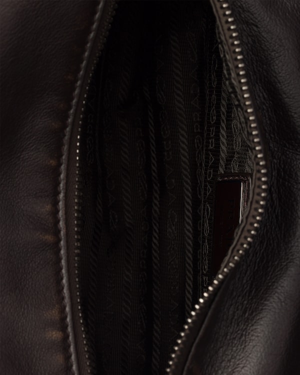 Schultertasche aus Nappa-Leder in Used-Optik - Dunkelbraun Schultertasche aus Nappa-Leder in Used-Optik - Dunkelbraun