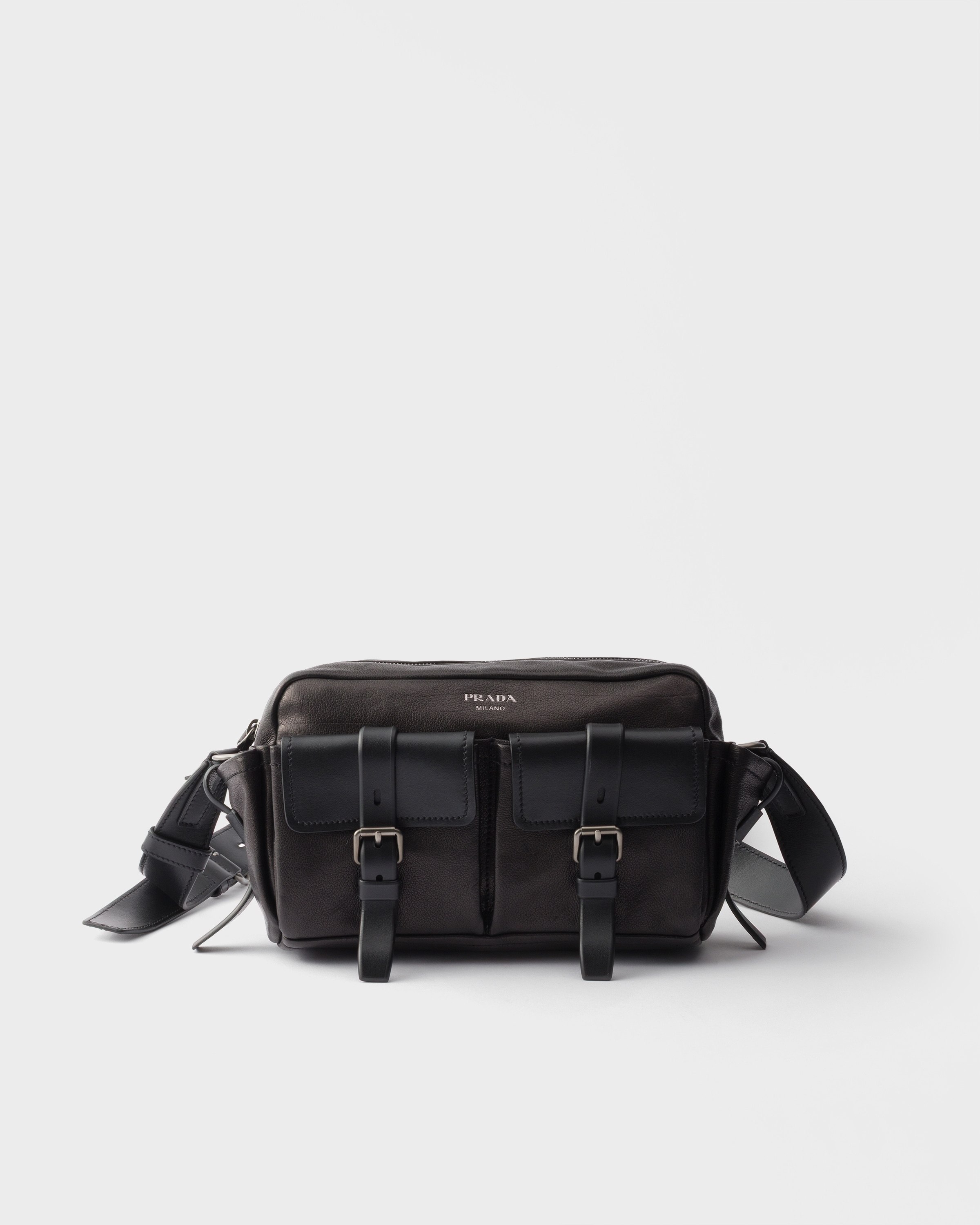 PRADA ショルダーバッグ ブラック ブラック プラダ ルート レザーショルダーバッグ | PRADA - 日本