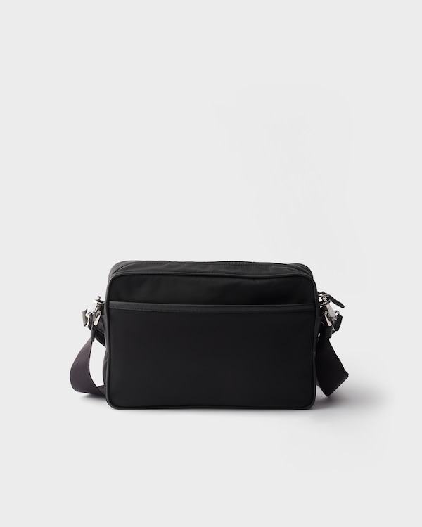 Re-Nylon and leather shoulder bag - Black Re-Nylon and leather shoulder bag - Black