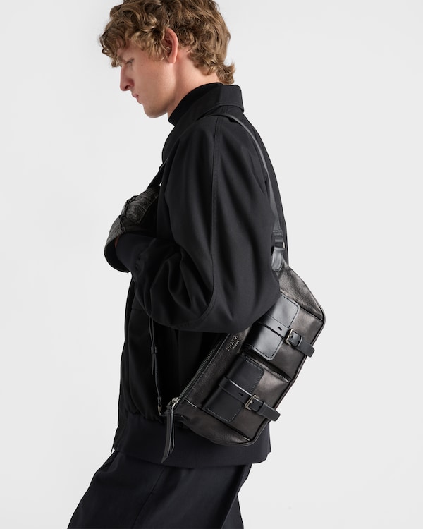 Prada Route leather shoulder bag - Black Prada Route leather shoulder bag - Black