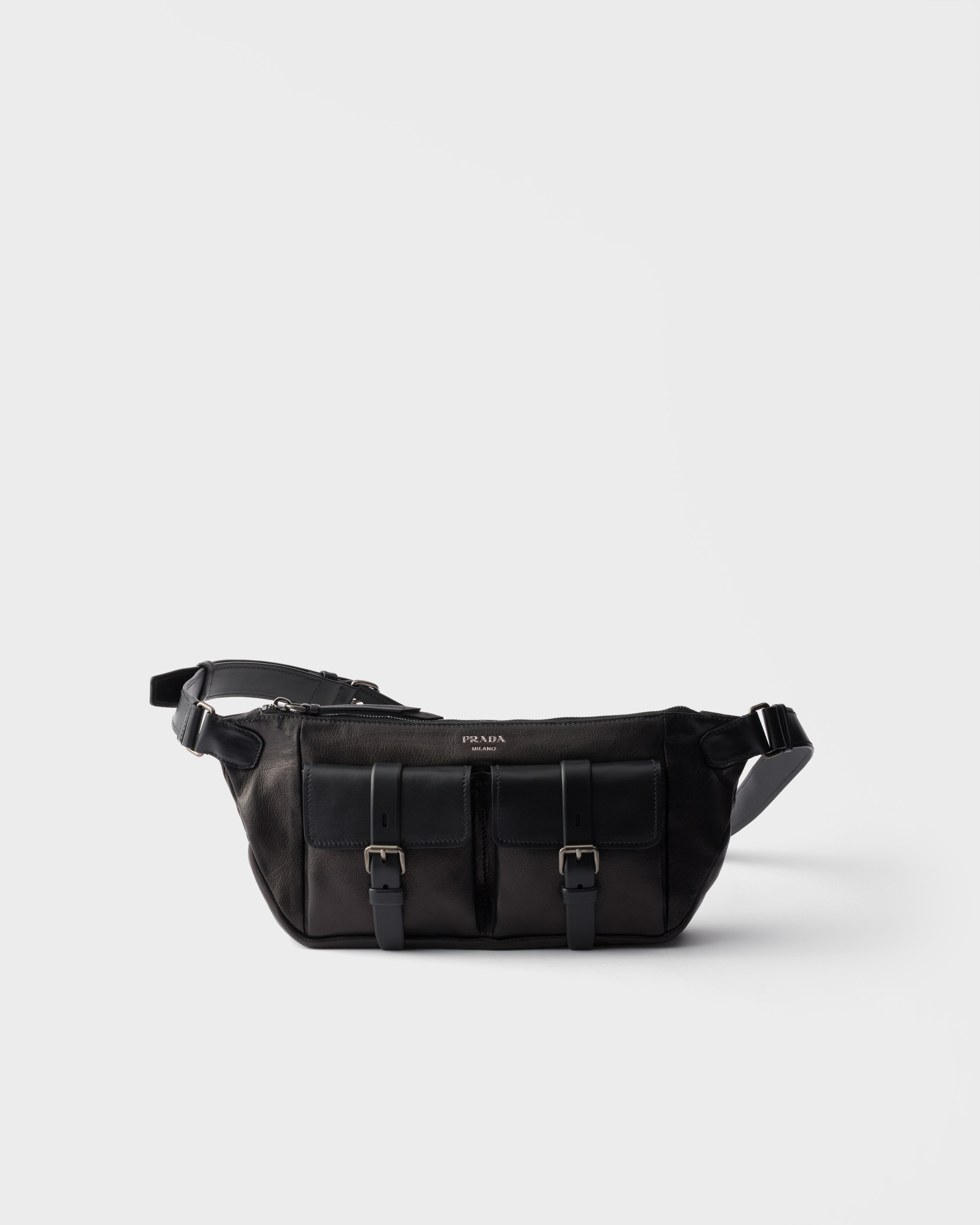 ブラック プラダ ルート レザーショルダーバッグ | PRADA - 日本