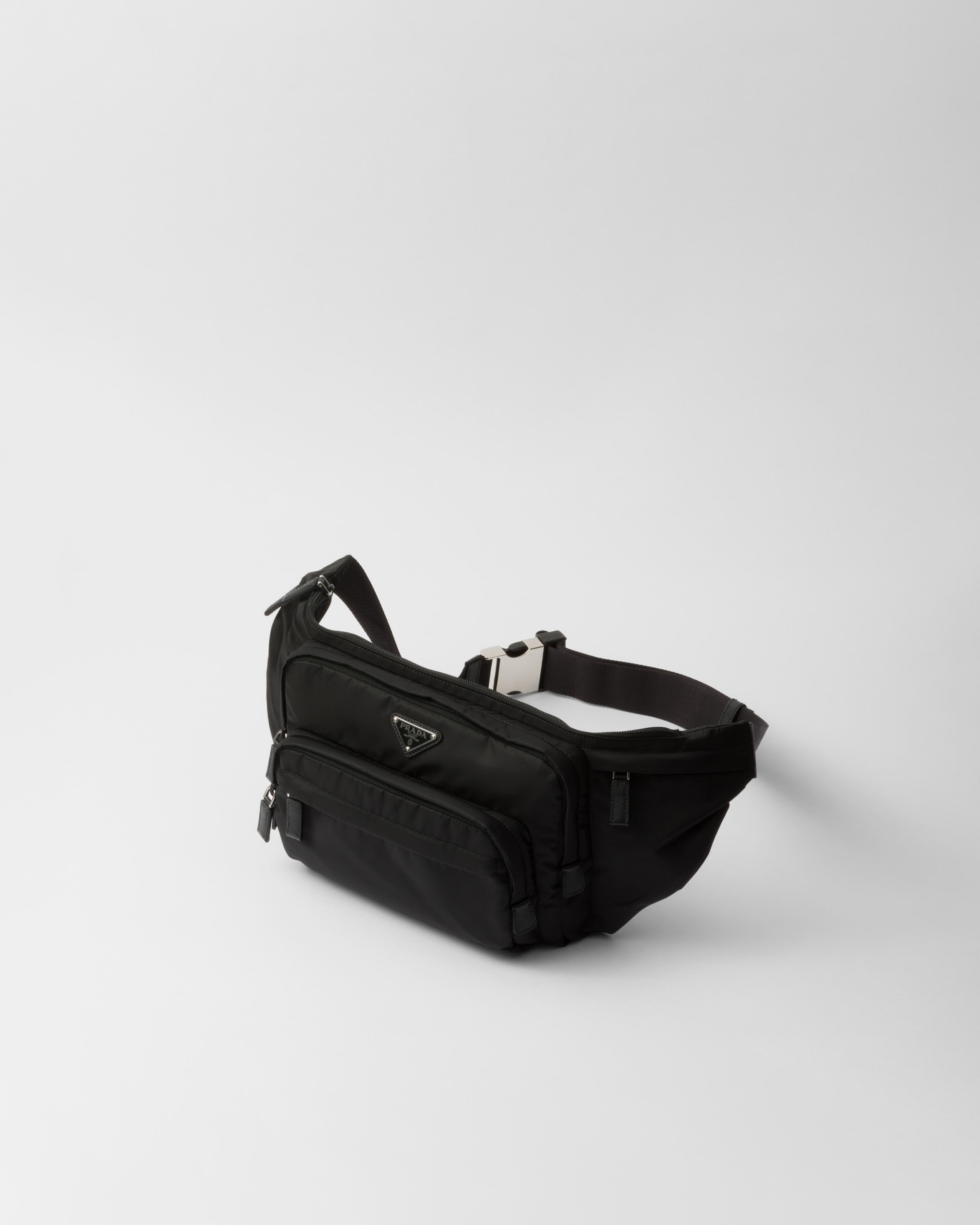 Prada fabric and leather belt bag top