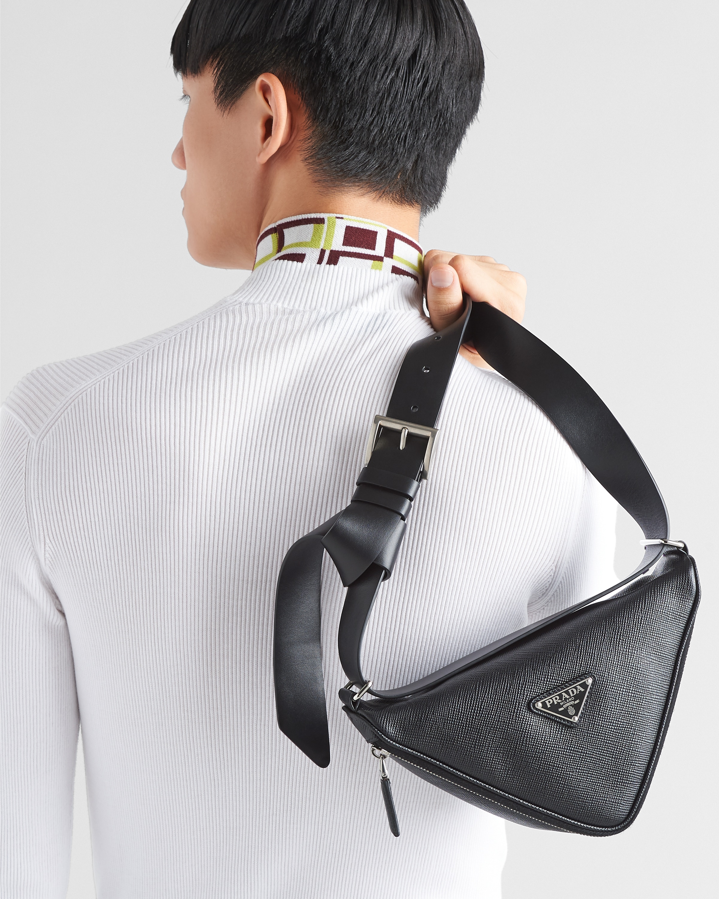 3年保証』 PRADA プラダ サフィアーノレザーベルトバッグ 【東海