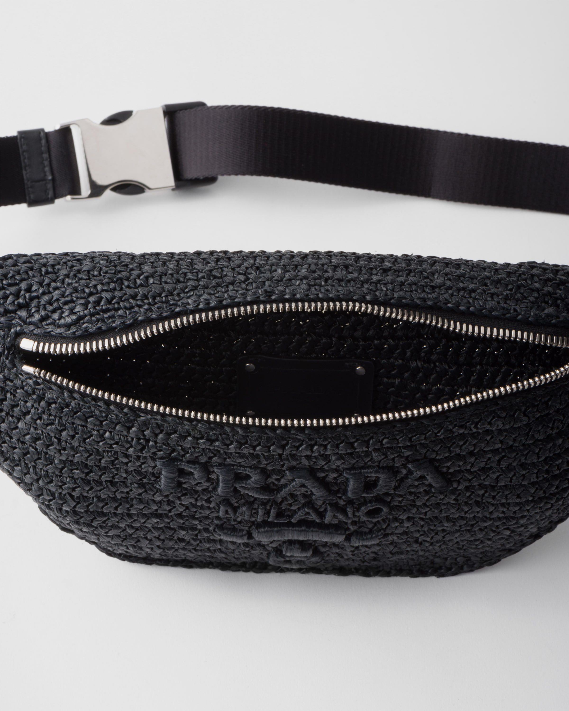 Black Crochet Belt Bag | PRADA