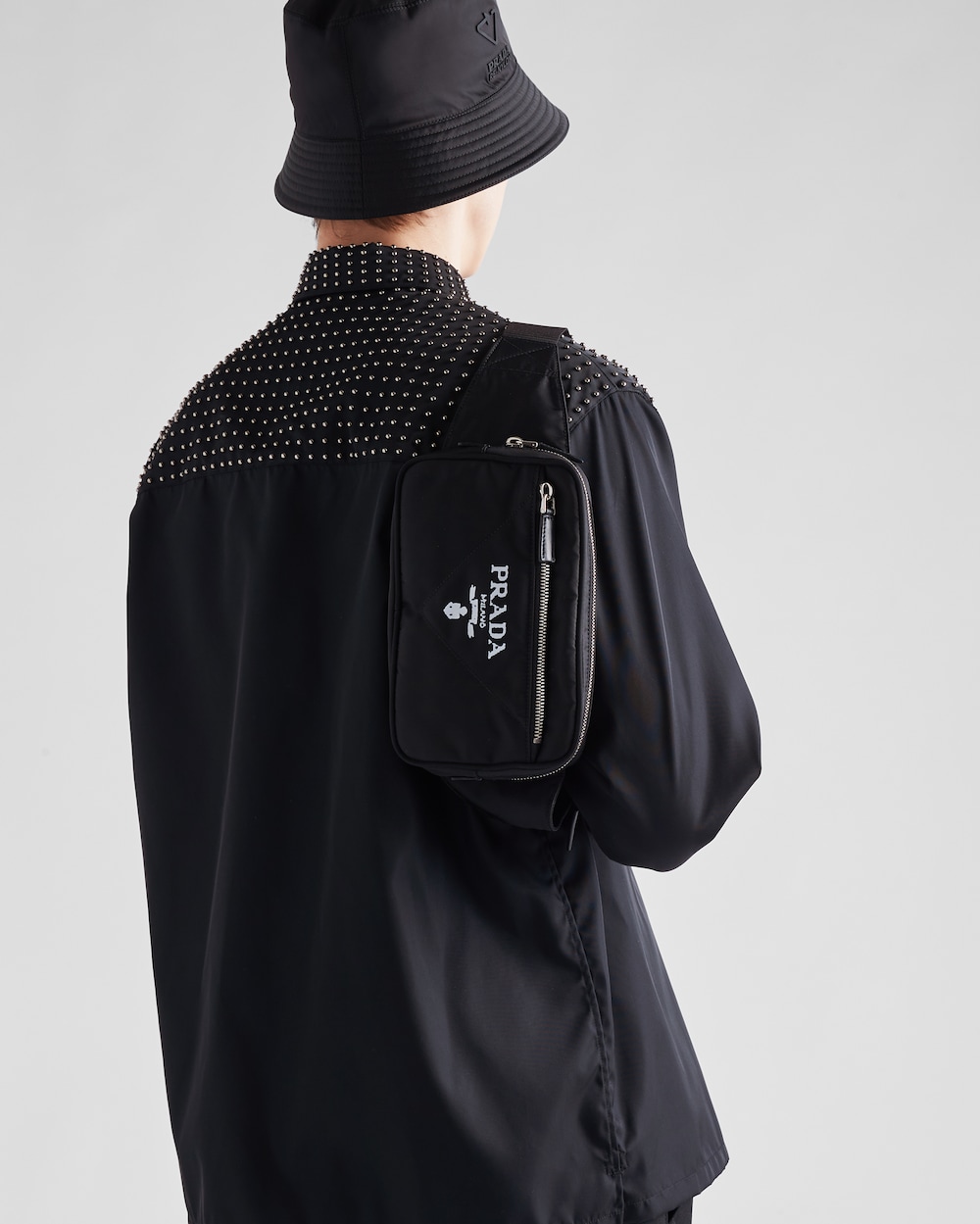 Black Re-Nylon belt bag | Prada
