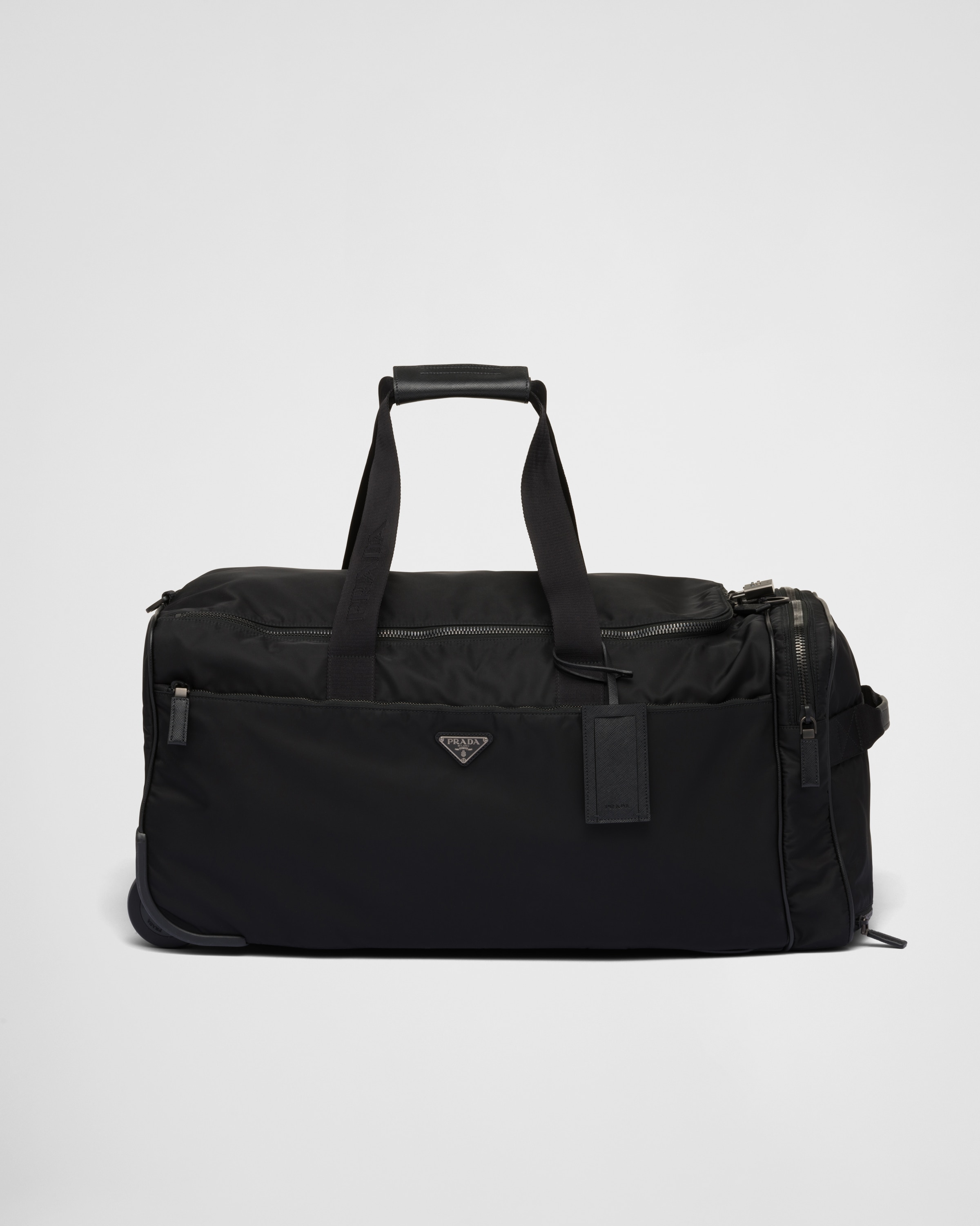 Re Nylon and Saffiano leather trolley