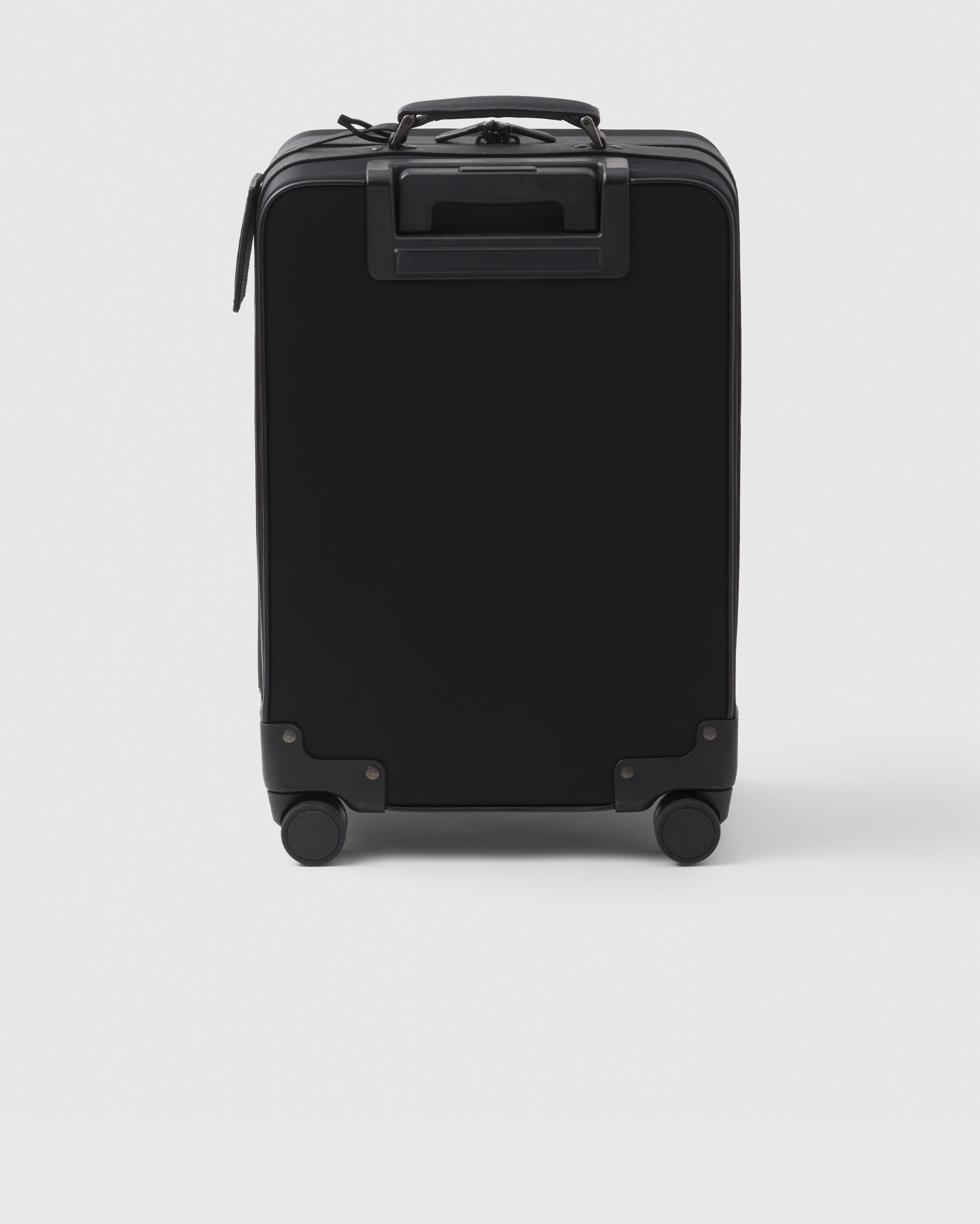 Black Re nylon And Saffiano Trolley Bag PRADA