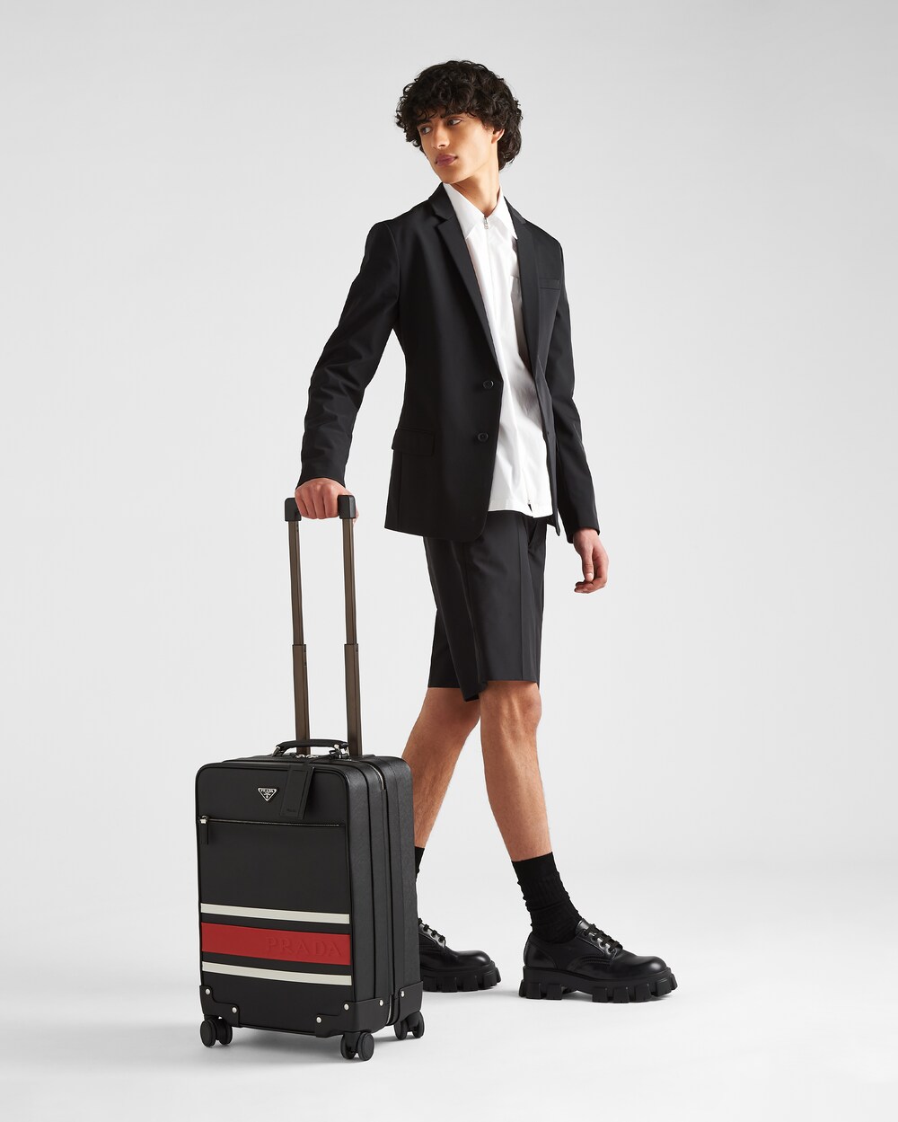 Saffiano leather wheeled carry-on | Prada