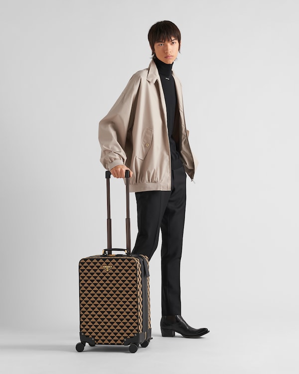 Prada Symbole embroidered fabric trolley Prada Symbole embroidered fabric trolley