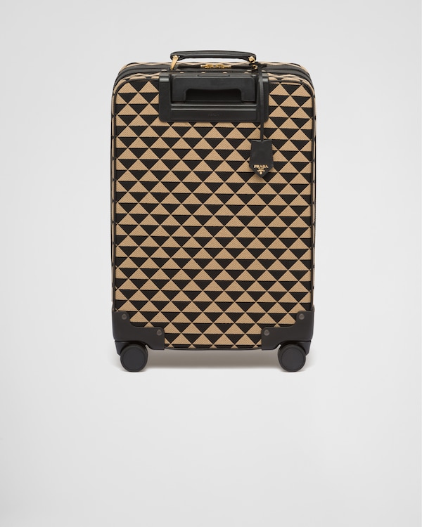 Prada Symbole embroidered fabric trolley Prada Symbole embroidered fabric trolley