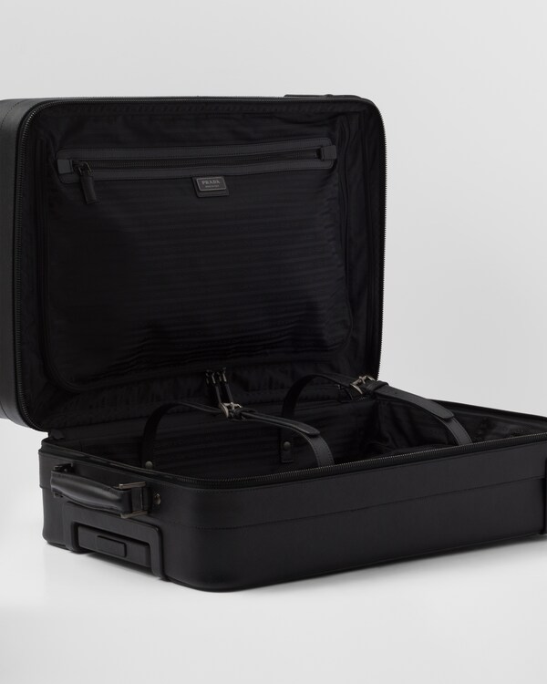 Valise à roulettes en cuir Saffiano Valise à roulettes en cuir Saffiano