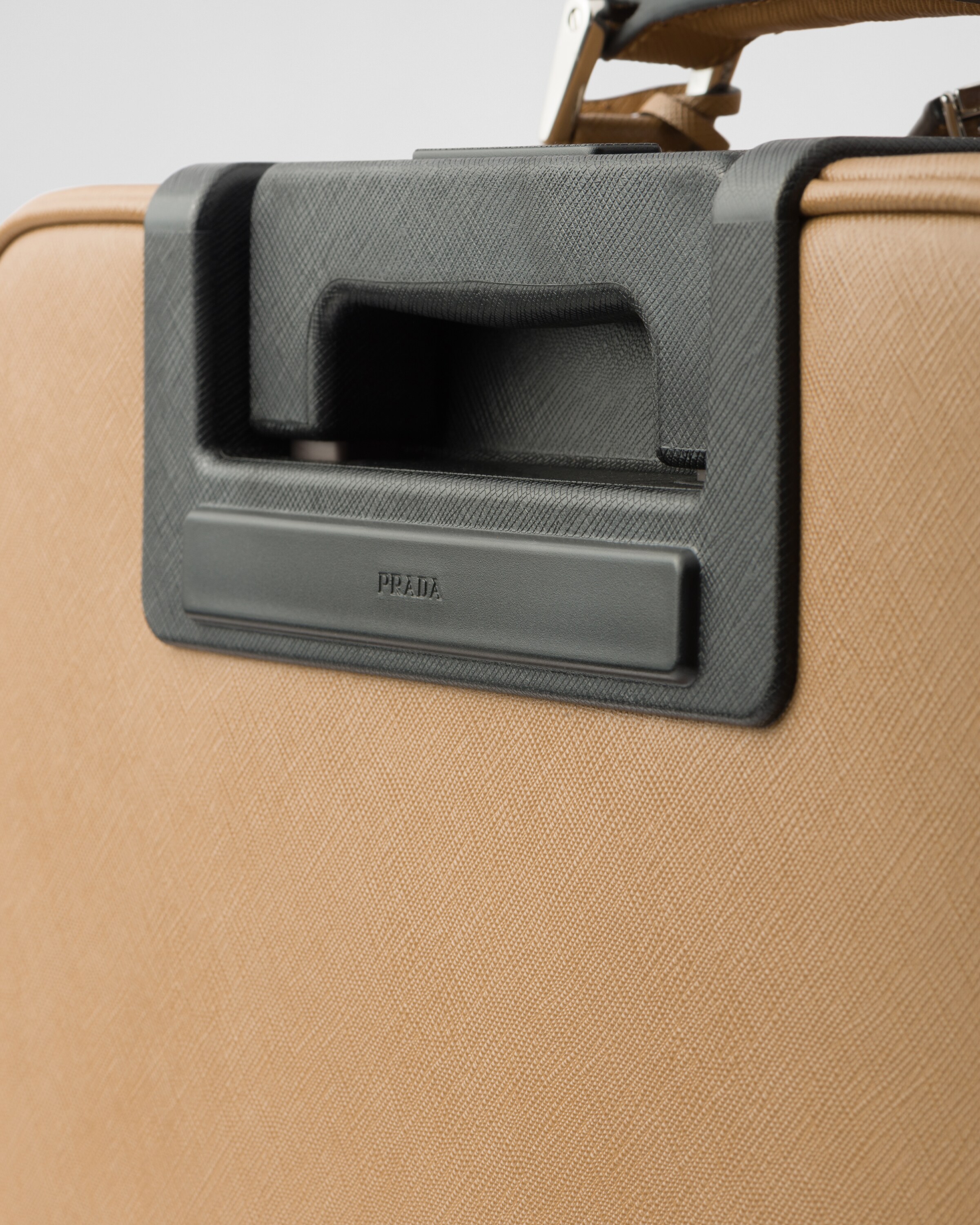 Caramel Saffiano leather trolley | PRADA