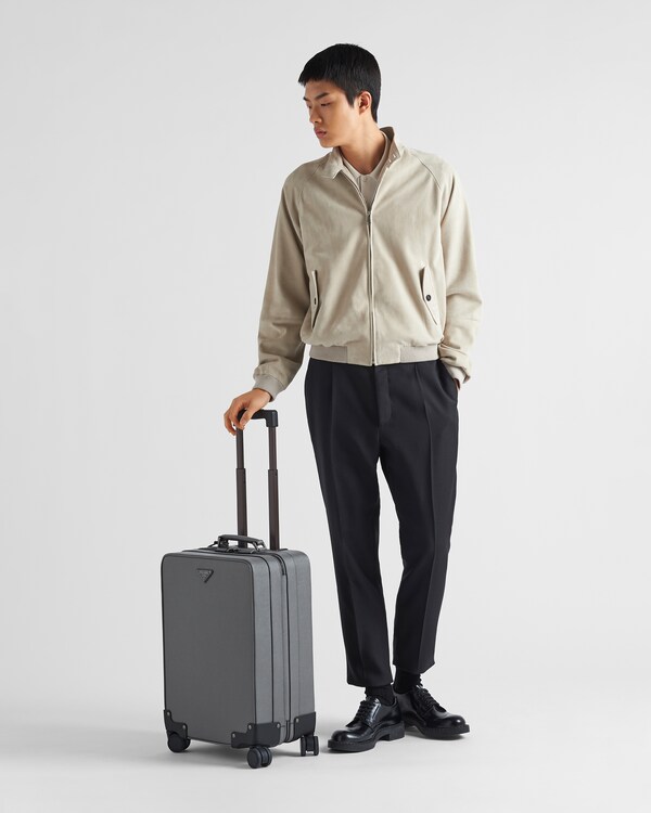 ترولي من جلد سافيانو - رمادي رخامي ترولي من جلد سافيانو - رمادي رخامي