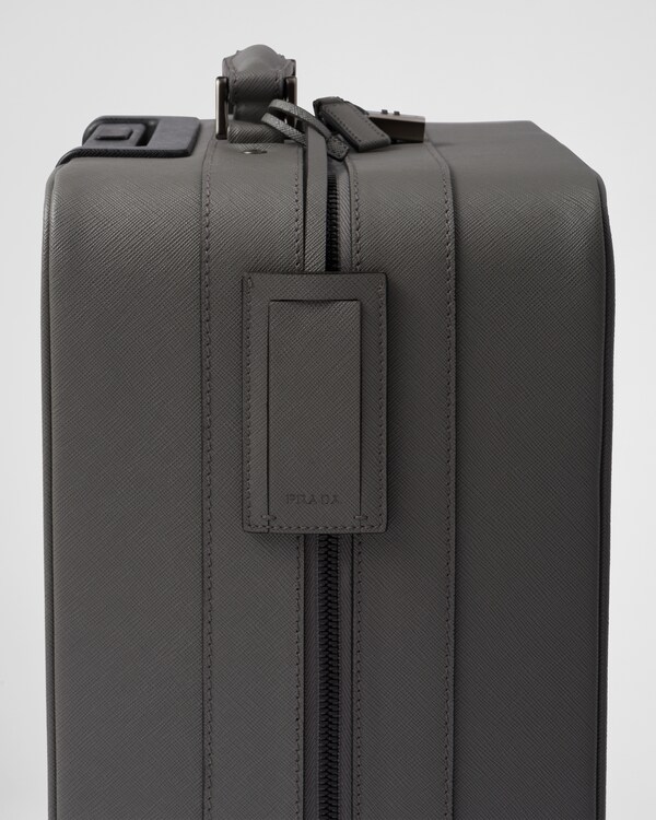 ترولي من جلد سافيانو - رمادي رخامي ترولي من جلد سافيانو - رمادي رخامي