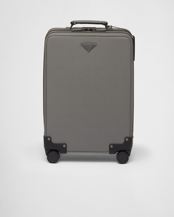 ترولي من جلد سافيانو - رمادي رخامي ترولي من جلد سافيانو - رمادي رخامي