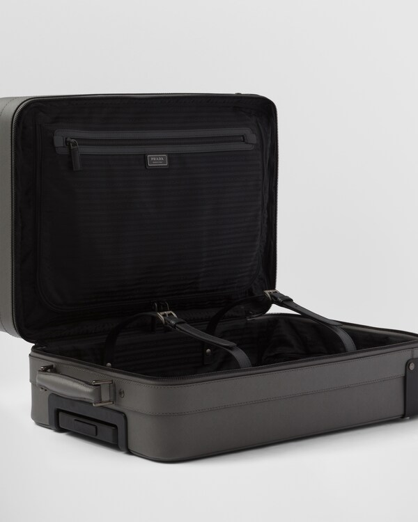 ترولي من جلد سافيانو - رمادي رخامي ترولي من جلد سافيانو - رمادي رخامي