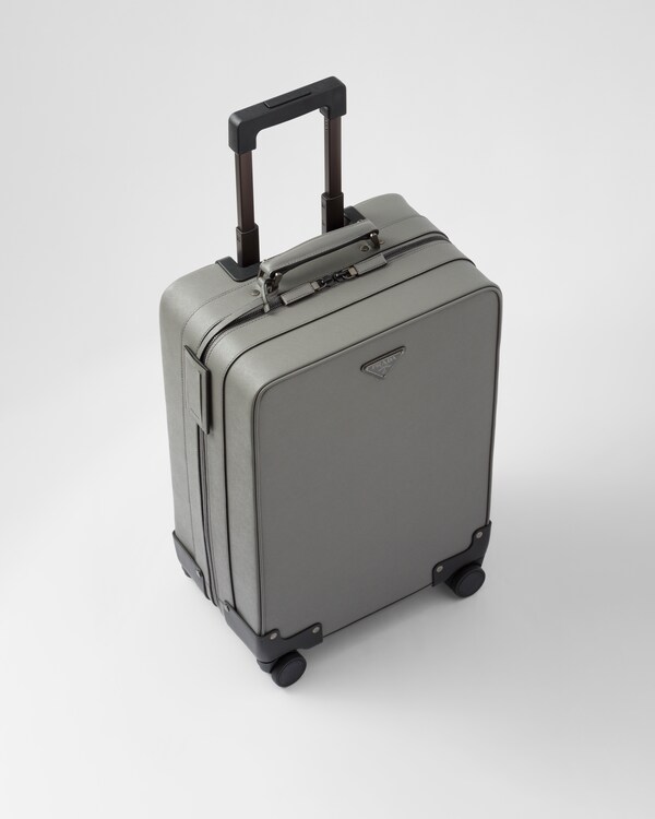 ترولي من جلد سافيانو - رمادي رخامي ترولي من جلد سافيانو - رمادي رخامي