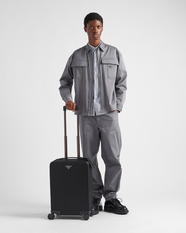 Re-Nylon and Saffiano leather trolley Re-Nylon and Saffiano leather trolley