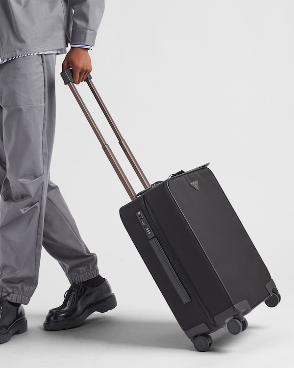 Re-Nylon and Saffiano leather trolley Re-Nylon and Saffiano leather trolley