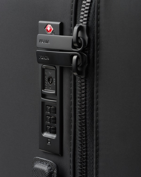 Re-Nylon and Saffiano leather trolley Re-Nylon and Saffiano leather trolley