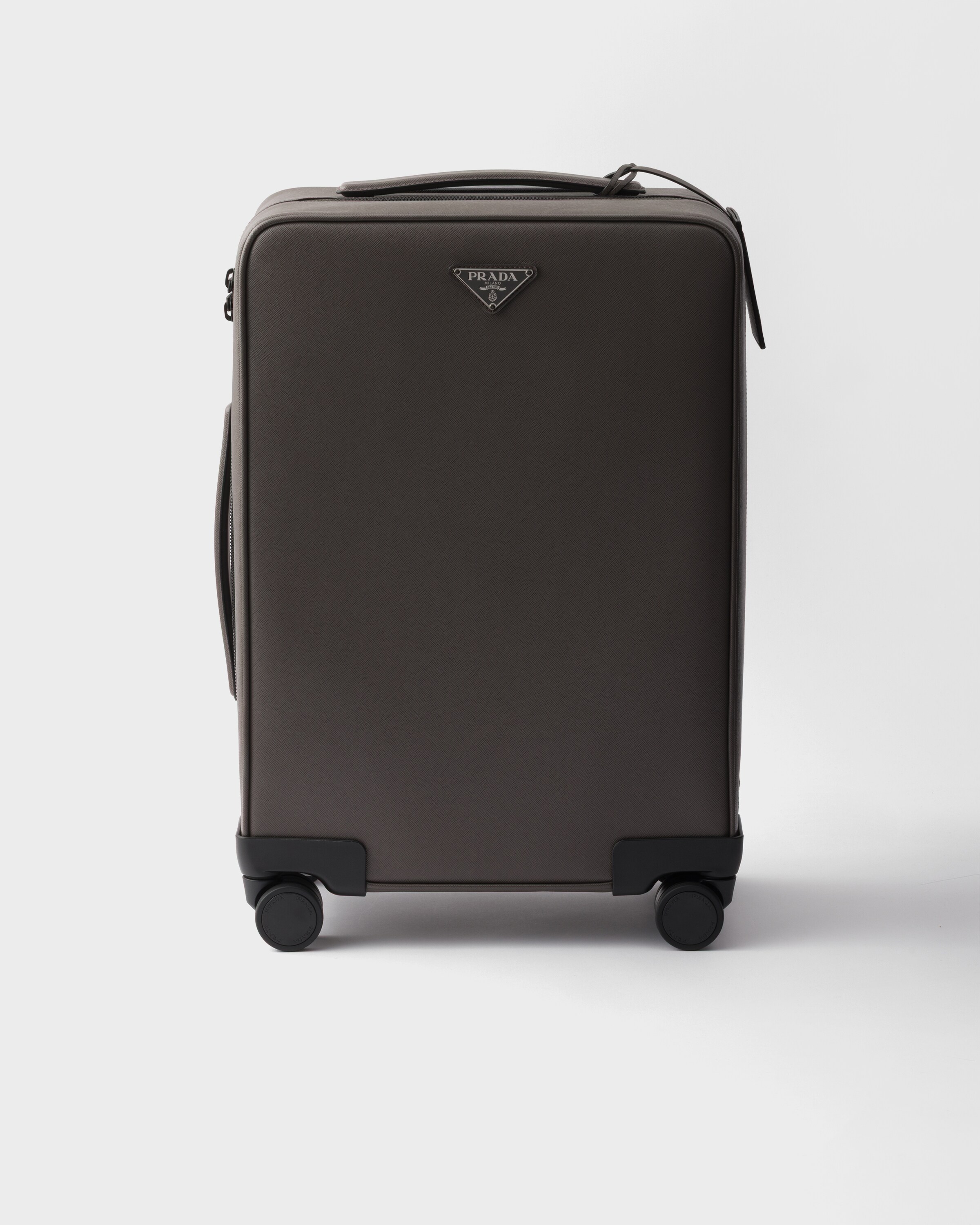 Prada Saffiano Leather Trolley, , Bamboo/cork Beige