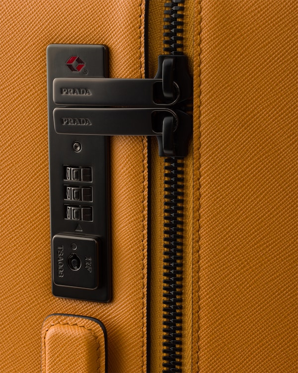 Saffiano皮革拉杆箱 - 琥珀 Saffiano皮革拉杆箱 - 琥珀