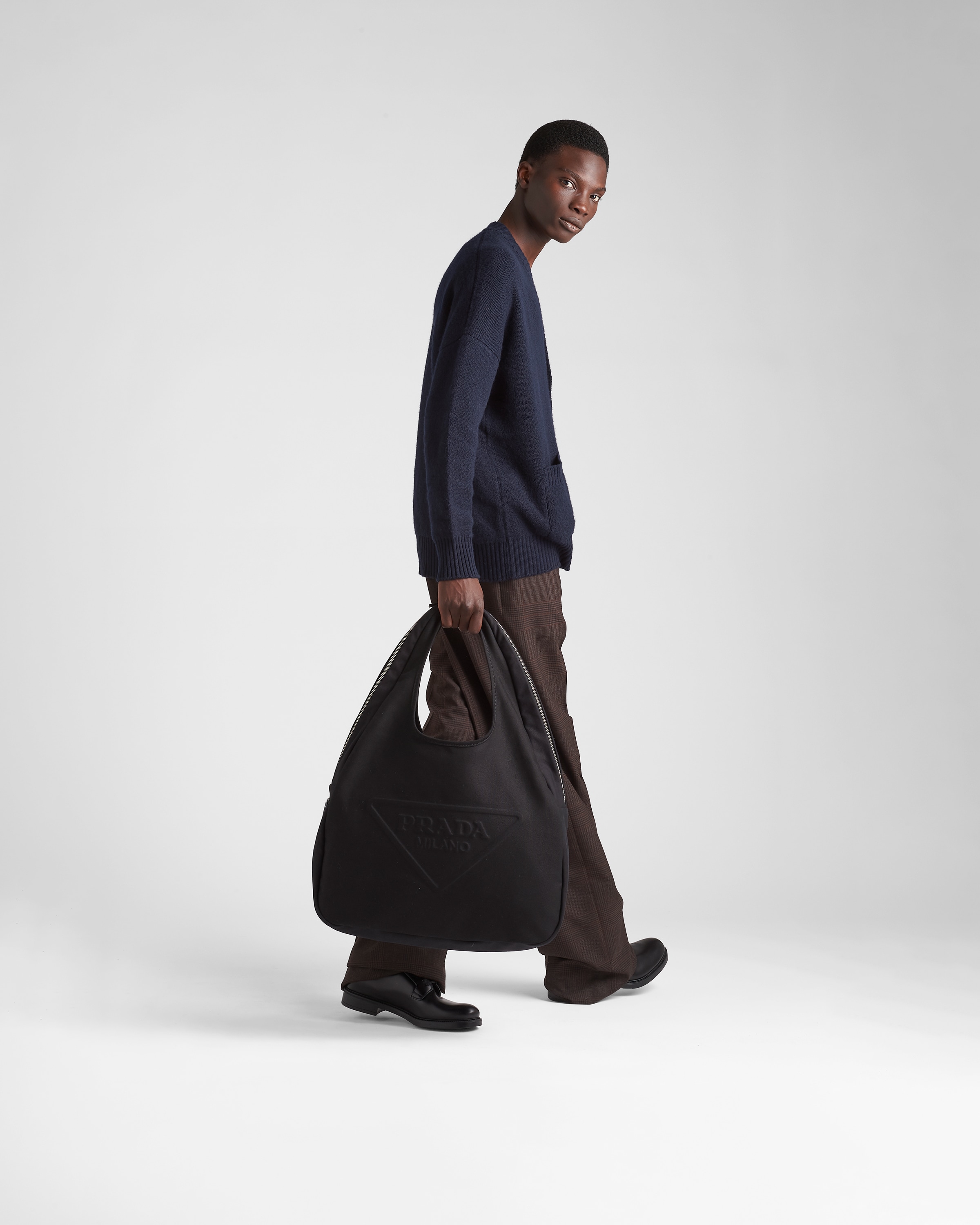 直営店☆【PRADA】キャンバス ホーボーバッグ ビーチバッグ tekavoul