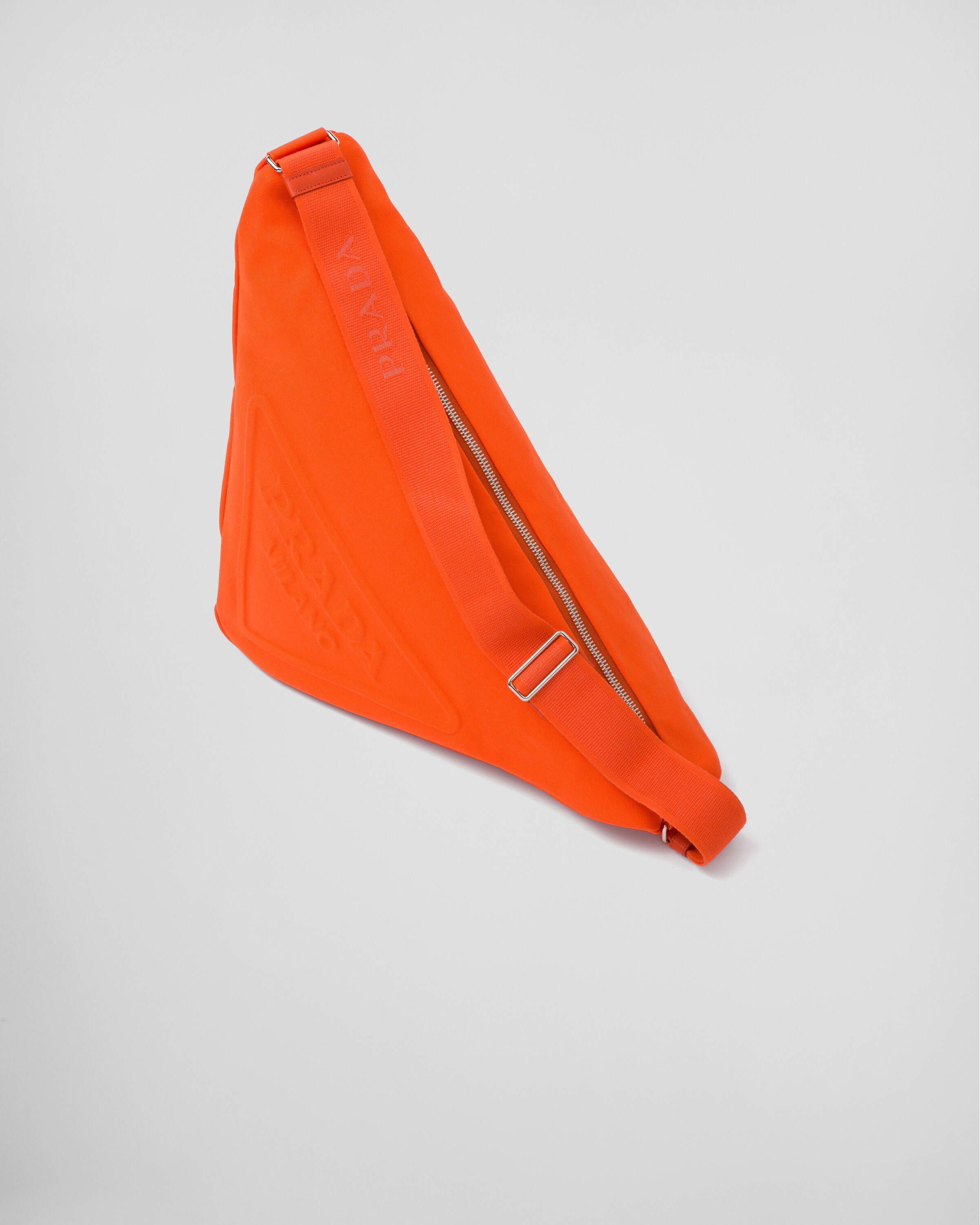 Prada Canvas Triangle Bag in Orange for Men