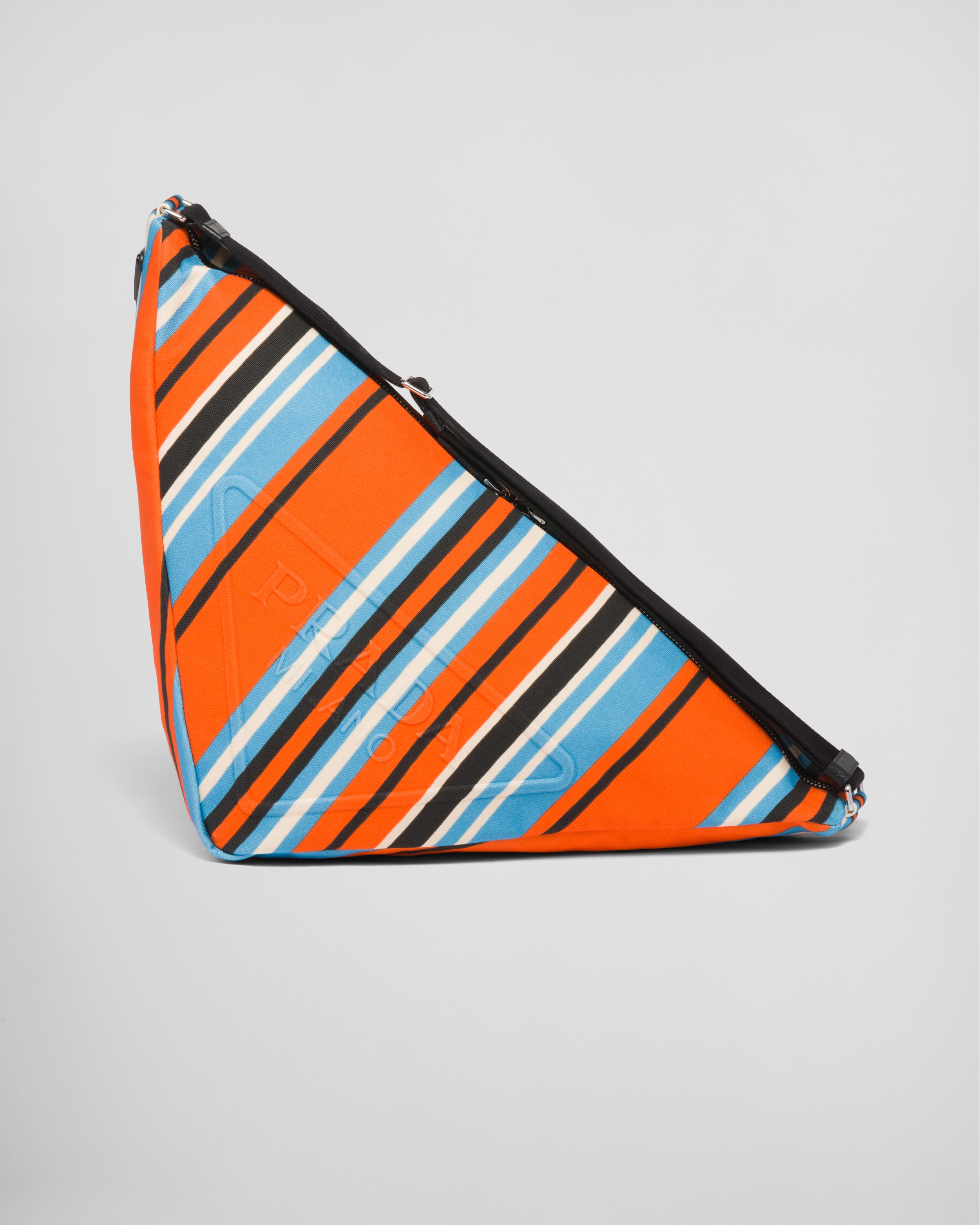 Orange Printed canvas Prada Triangle bag | Prada