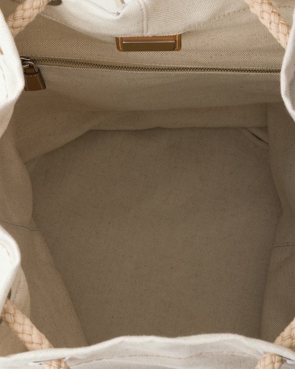 Linen blend drawstring duffel bag Linen blend drawstring duffel bag