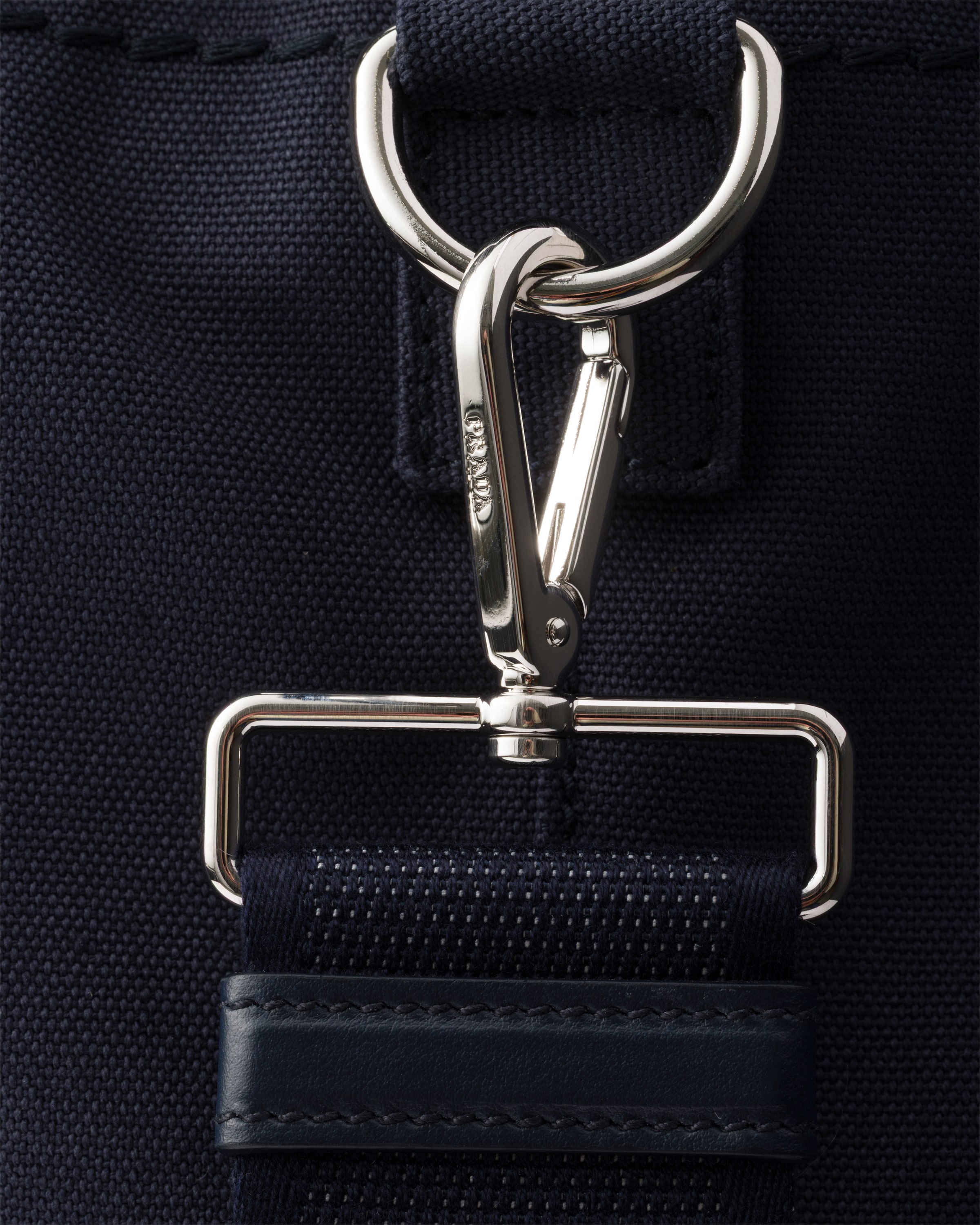 Baltic Blue Canvas drawstring duffle bag | PRADA