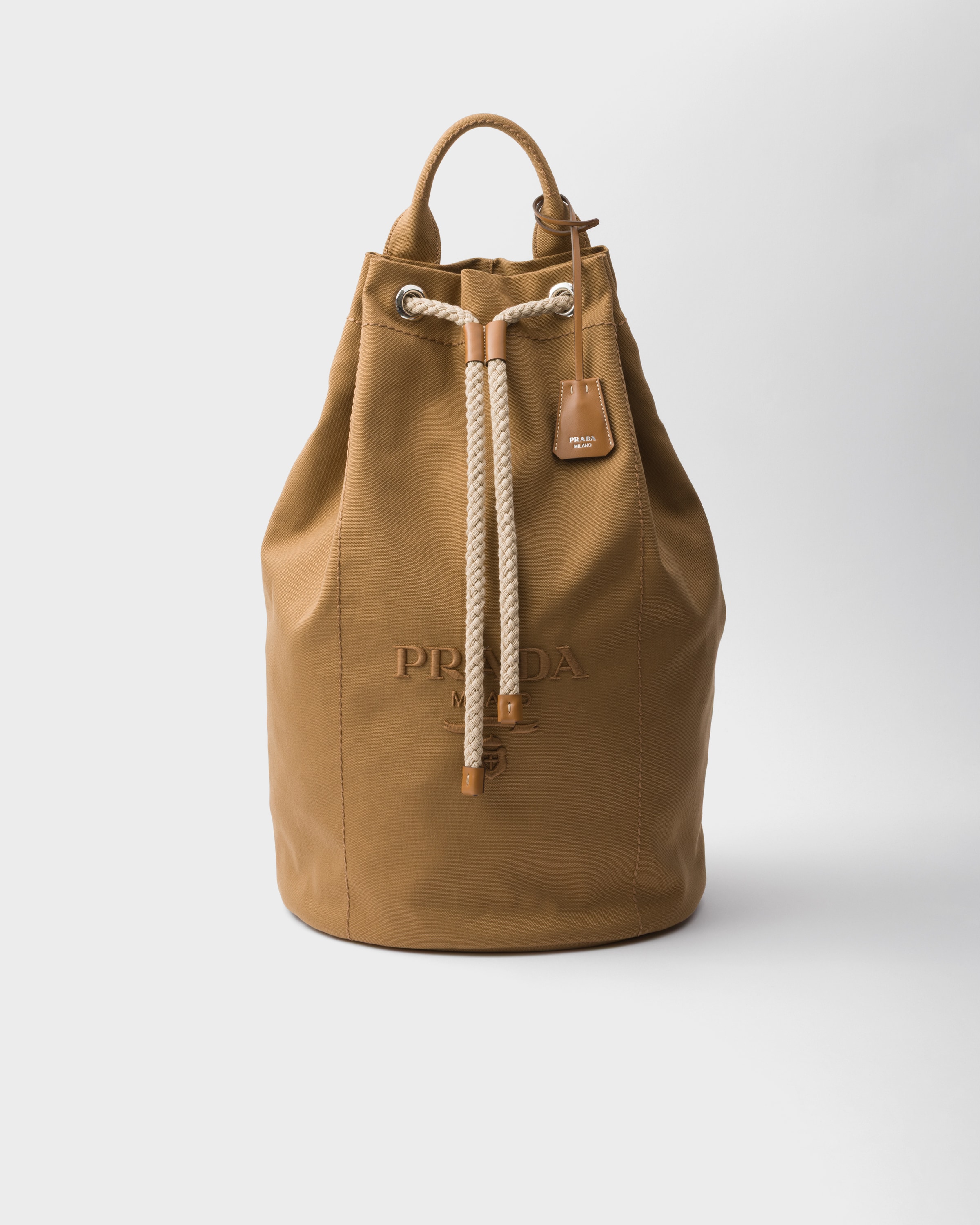 Prada Canvas Drawstring Duffle Bag