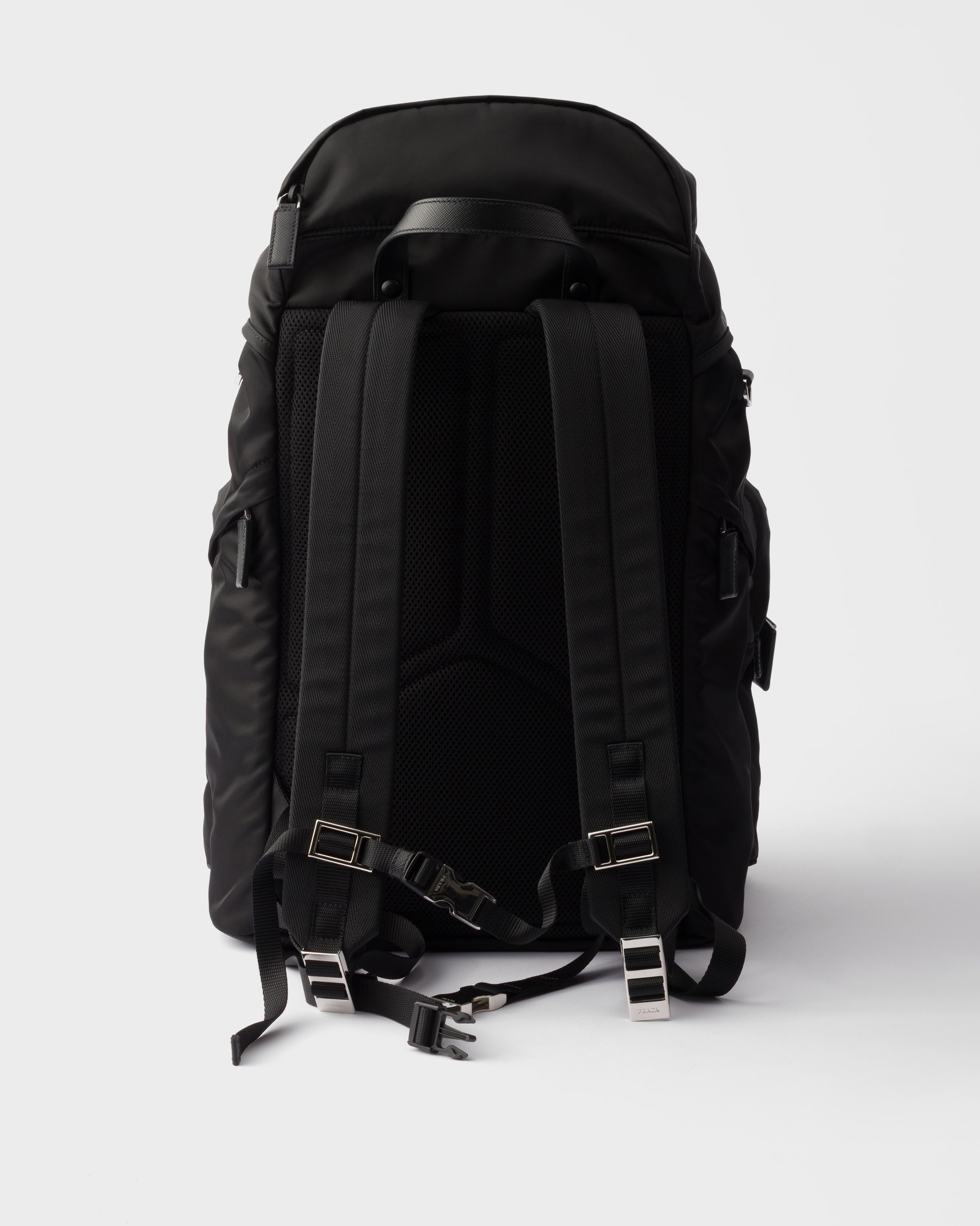美品✨ プラダ PRADA リュック サフィアーノ ナイロン 黒 バックパック PRADA プラダ Re-Nylonxサフィアーノレザー バックパック