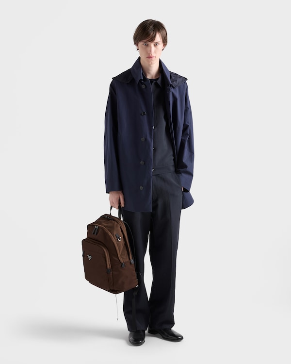 Mochila de Re-Nylon y piel Saffiano - Sienna Mochila de Re-Nylon y piel Saffiano - Sienna