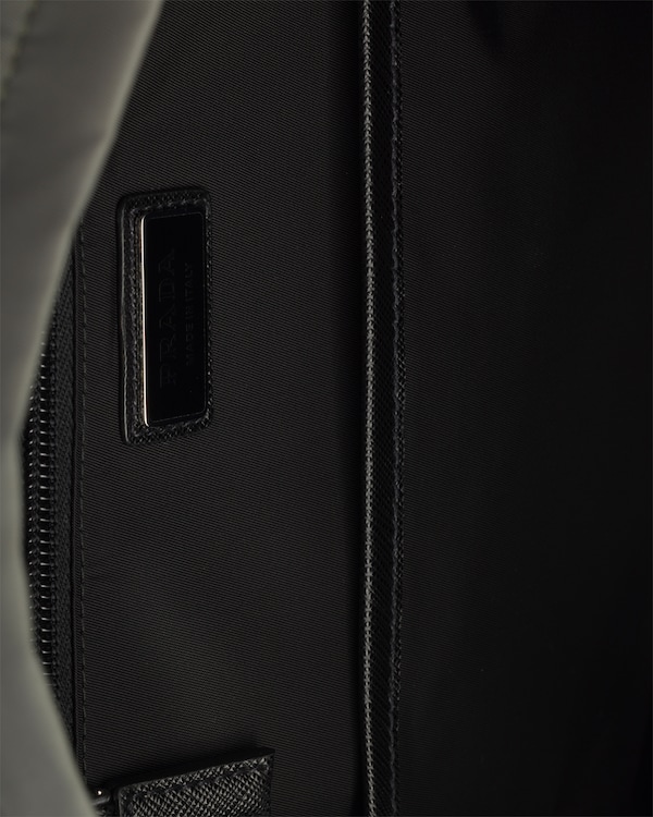 Re-Nylon and Saffiano leather backpack Re-Nylon and Saffiano leather backpack
