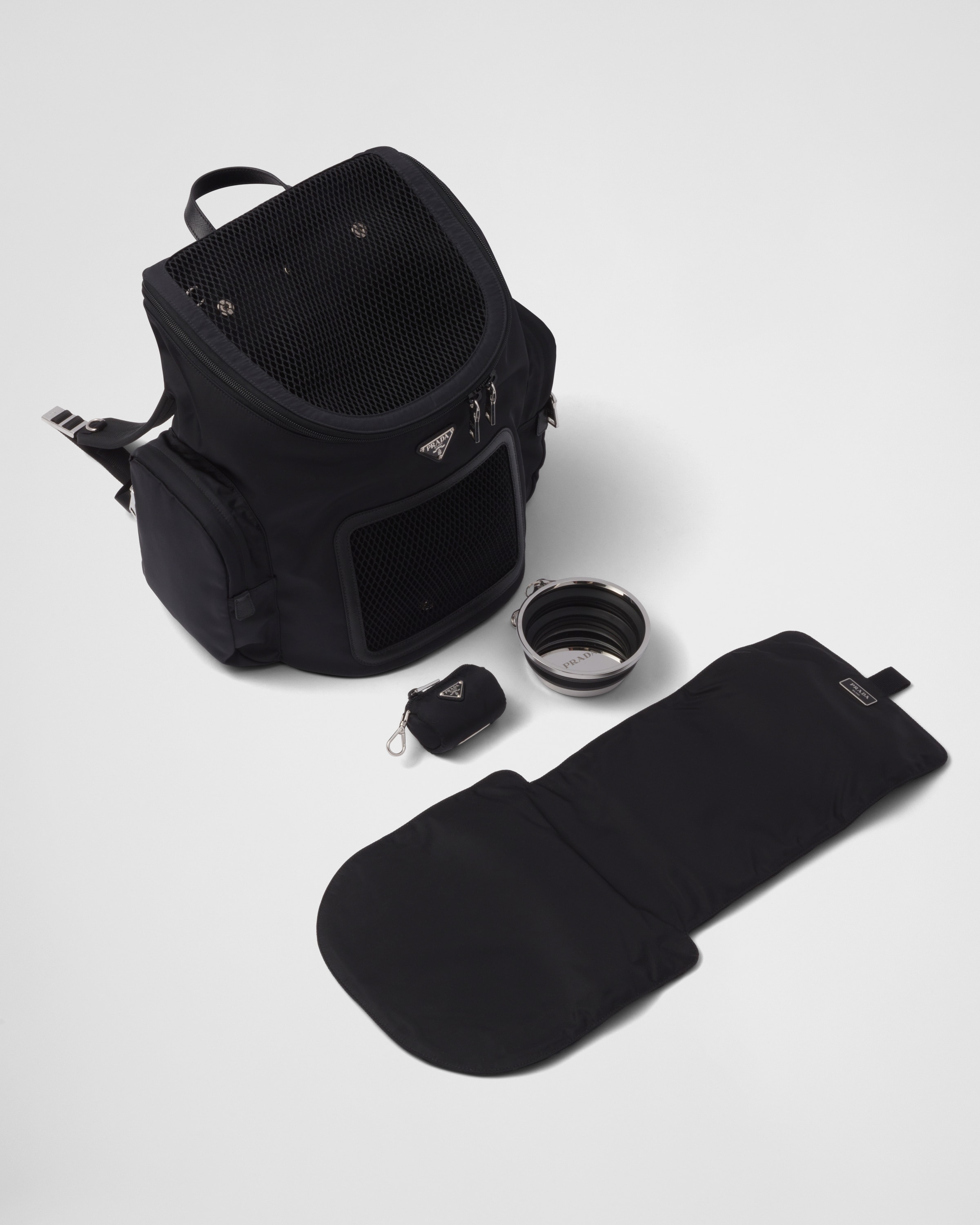 Prada dog backpack sales