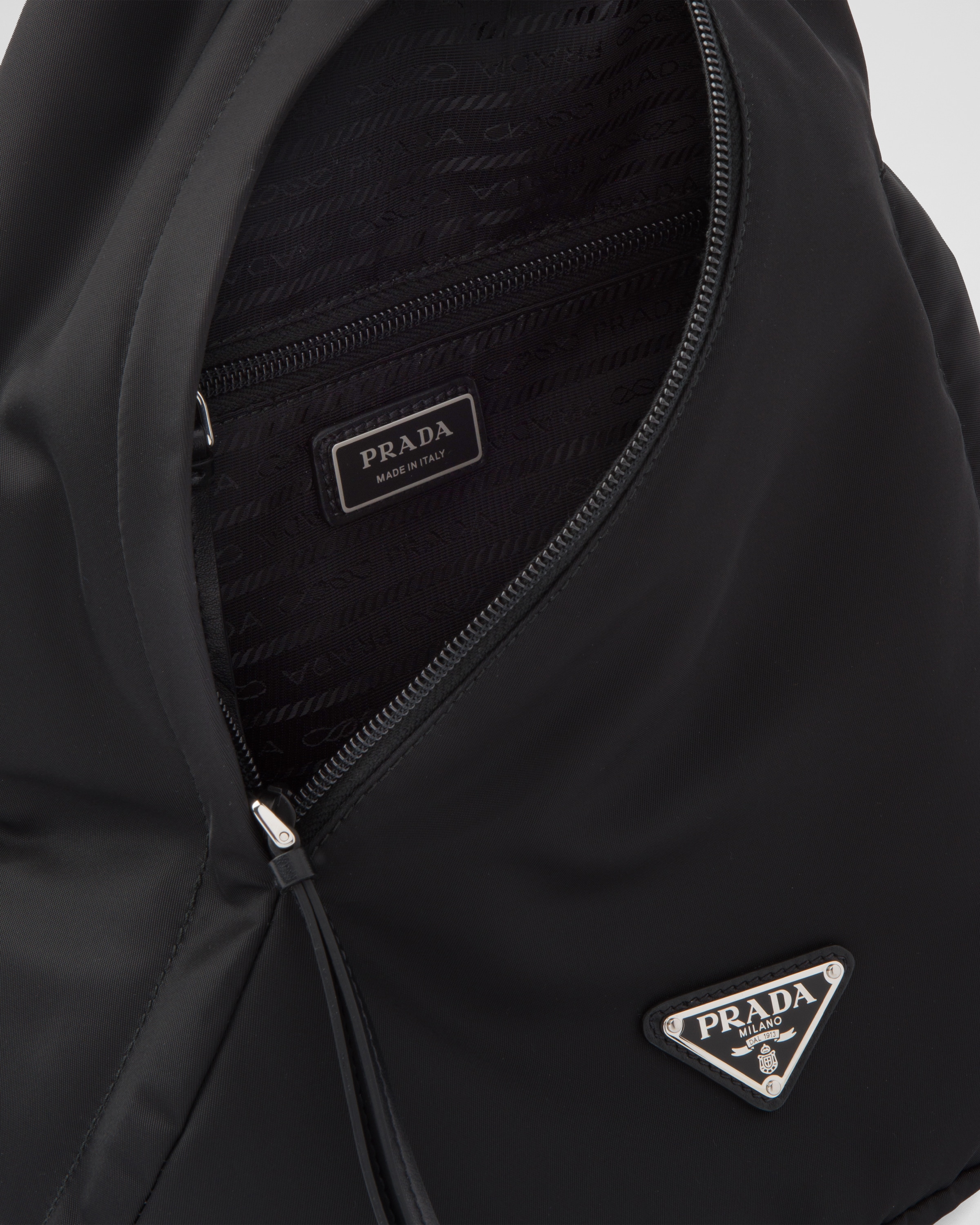 Prada logo backpack clearance