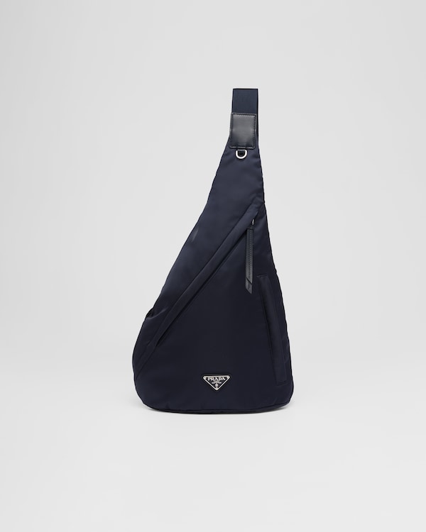 ネイビー Re-nylon Xレザー バックパック | PRADA