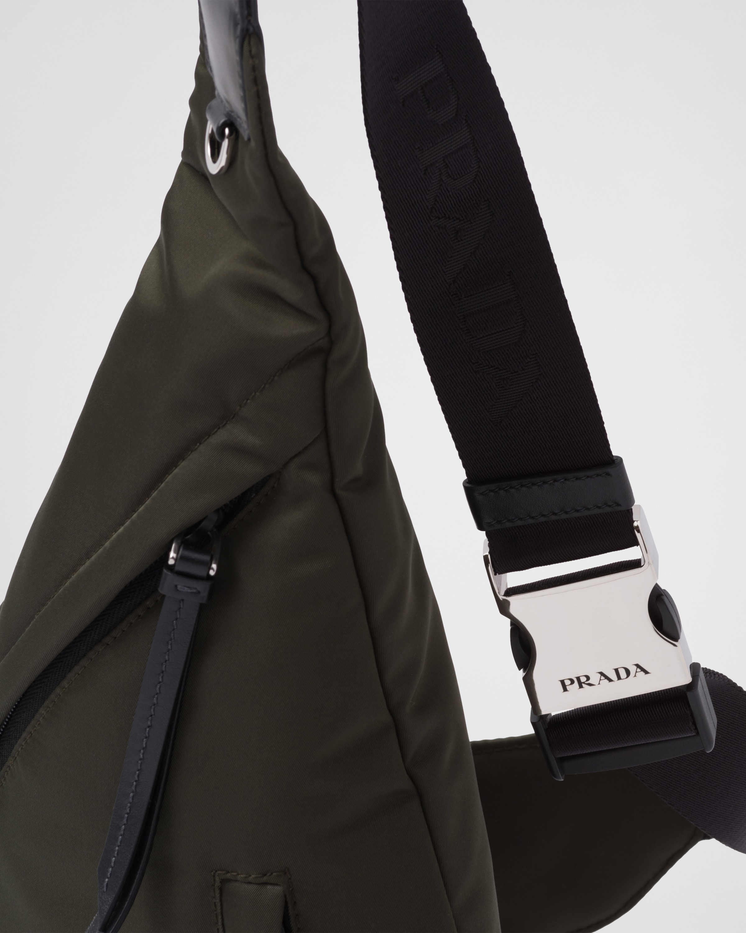 カーキ Re-Nylon xレザー バックパック | PRADA