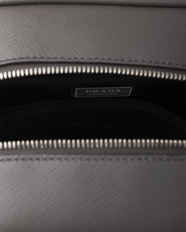 Sac à dos en cuir Saffiano - Bambou/Beige liège Sac à dos en cuir Saffiano - Bambou/Beige liège