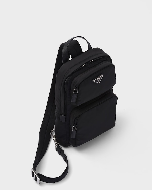 Re-Nylon and Saffiano leather backpack Re-Nylon and Saffiano leather backpack