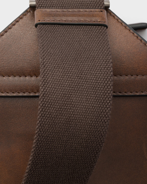 Prada Brique antiqued leather bag - Cocoa Brown Prada Brique antiqued leather bag - Cocoa Brown