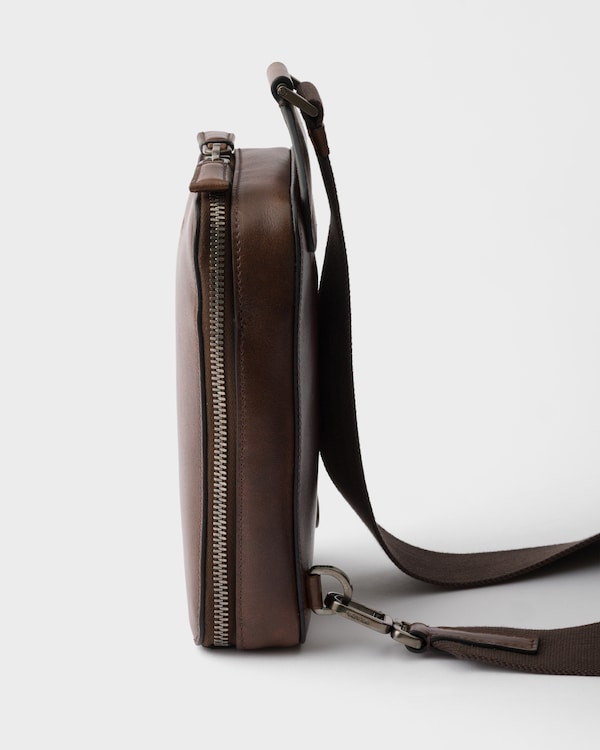 Prada Brique antiqued leather bag - Cocoa Brown Prada Brique antiqued leather bag - Cocoa Brown